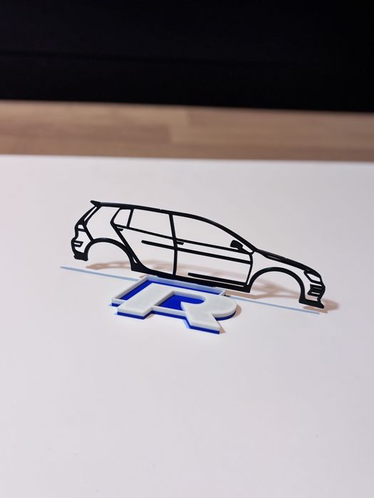 Moldura Silhueta Golf 7 R – 20cm | Presente Ideal para PetrolHeads