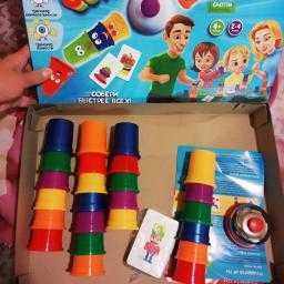 Игра настольная DankoToys Color Crazy Cups Цветные колпачки со звонком