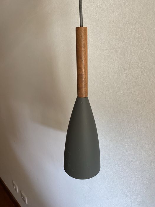 Set de 2 NORDLUX lâmpadas cinzento/madeira