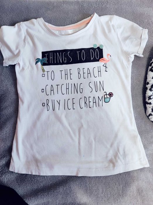 Zestaw ubrań,legginsyH&m,bluzka,sweter F&F r.122