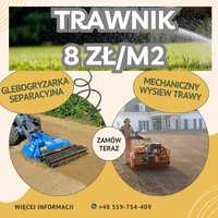 Trawnik *Glebogryzarka separacyjna/Mechaniczne sianie trawy ** 8 zł/m2