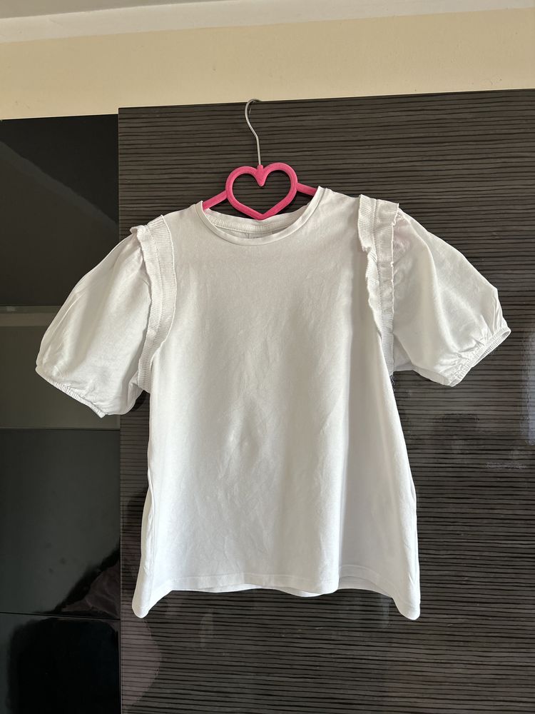 Biała elegancka bluzka Zara rozmiar 140