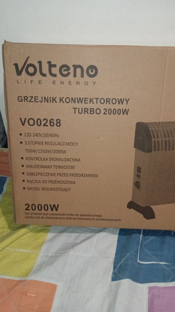 Конвектор Volteno Turbo з вентилятором. 2000 Вт. Польша.