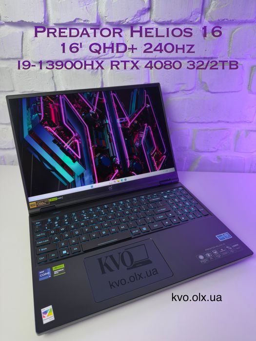 Predator 16' QHD+ Mini LED 250hz I9-13900HX RTX 4080 32/2TB