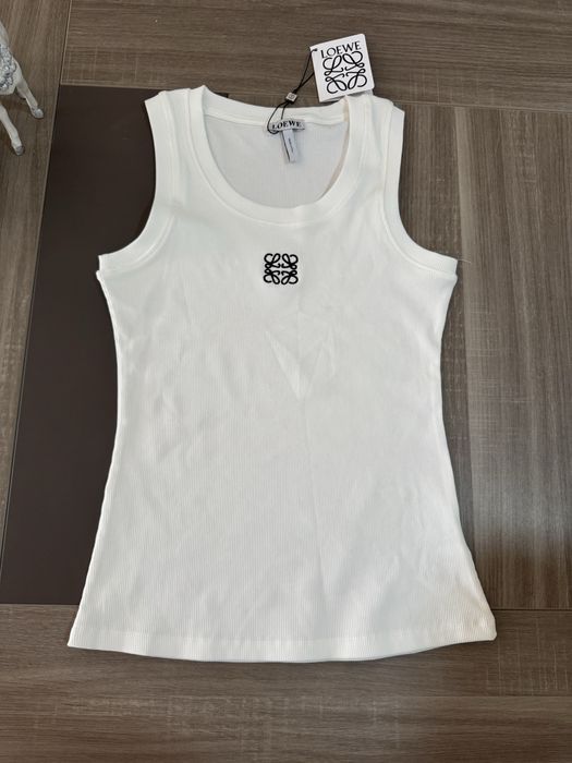 Loewe Top branco white sem mangas