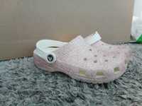 Brokatowe Crocsy r. 34-35