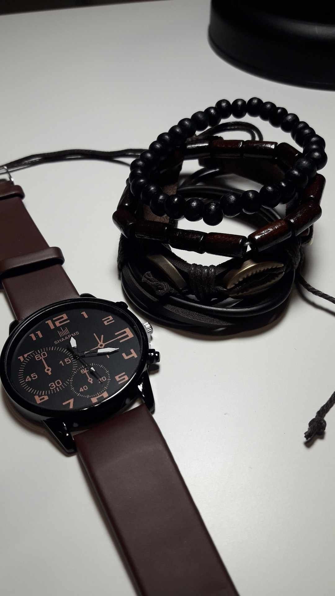 Meski zegarek z zestawem męskich Bransoletek