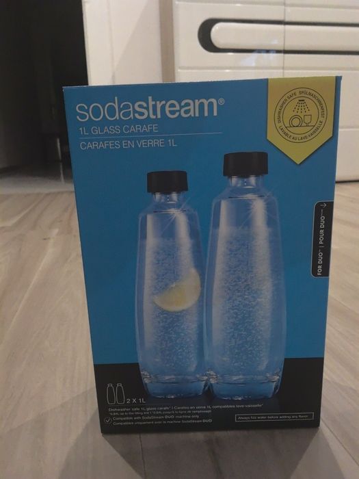 Sodastream Duo szklana butelka(karafka) 1l 2 szt.