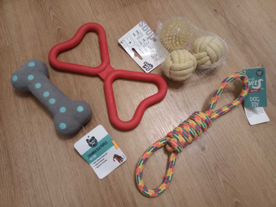zestaw zabawek dla psa