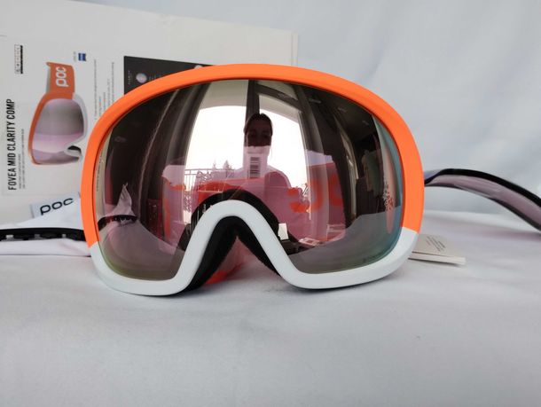 Gogle narciarskie Poc Fovea Mid Clarity Comp Fluorescent Orange S1-2