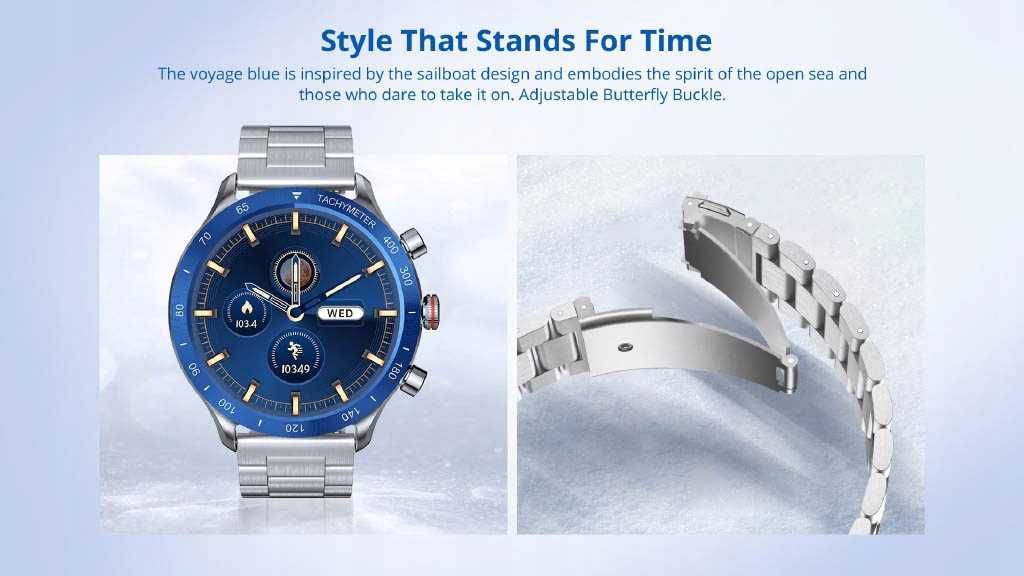 Smartwatch Riversong Motive 9 Max stalowa bransoleta AMoled IP68