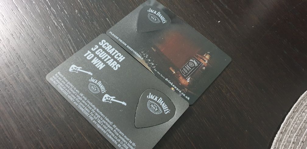 Jack Daniel's Kostki Kości do gry na Gitarze Jack Daniels Oryginał