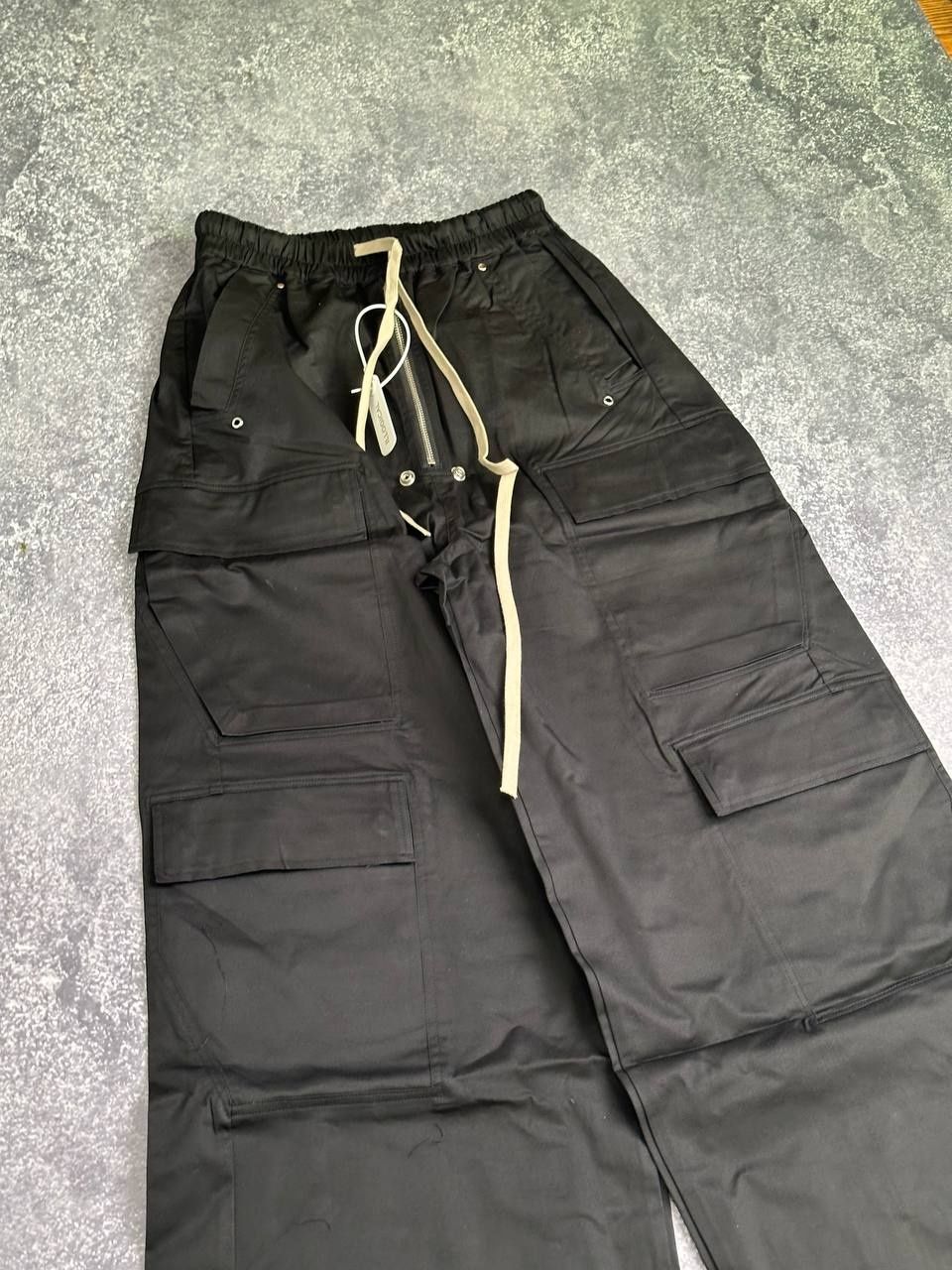 Rick Owens cargo pants черные штаны карго широкие чорні штани