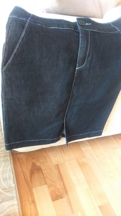 Spódnica jeans granat M-L dżins elastyczny