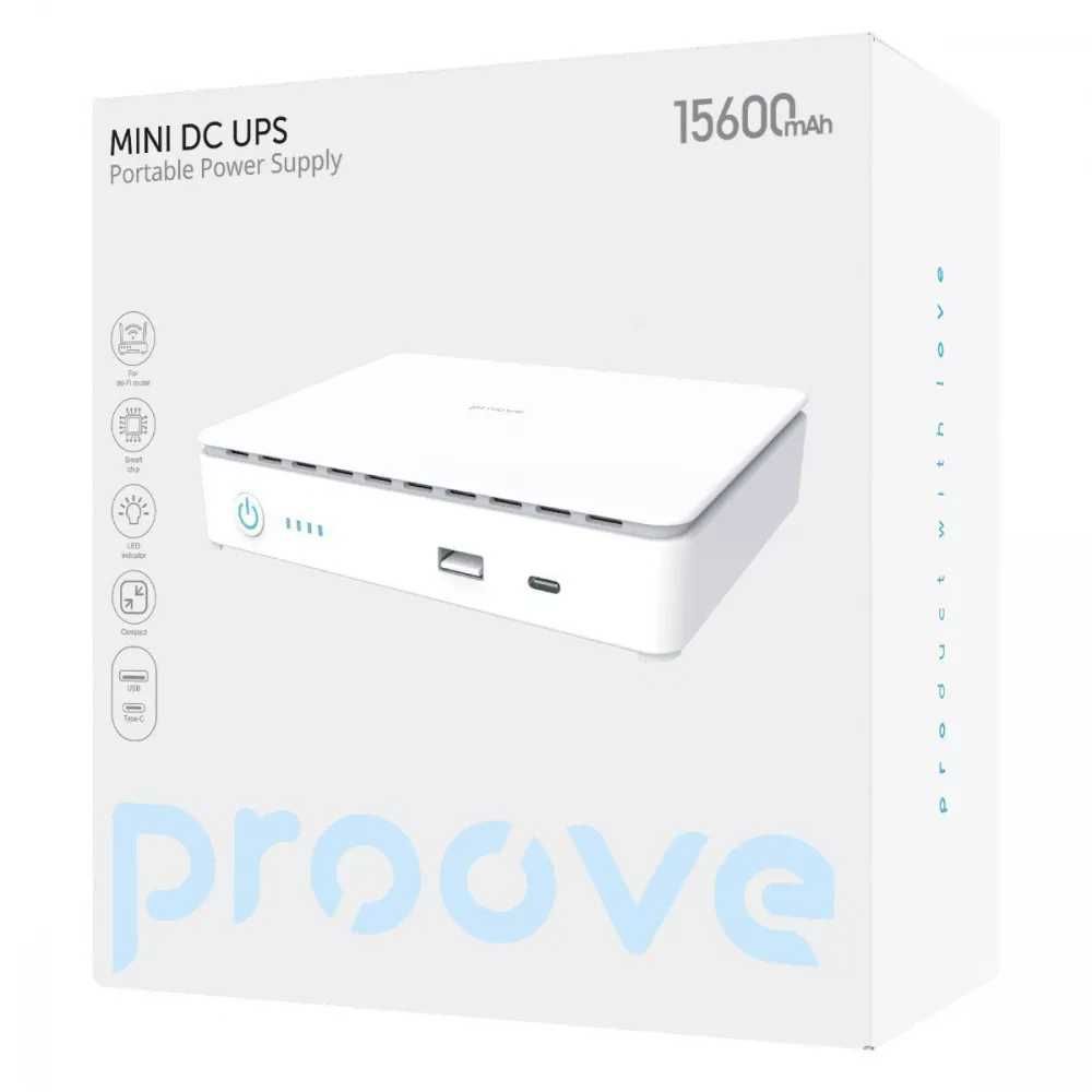 Портативне джерело безперебійного живлення Proove Mini DC UPS 15600mAh