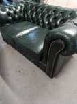 Chesterfield kanapa sofa skórzana zielona