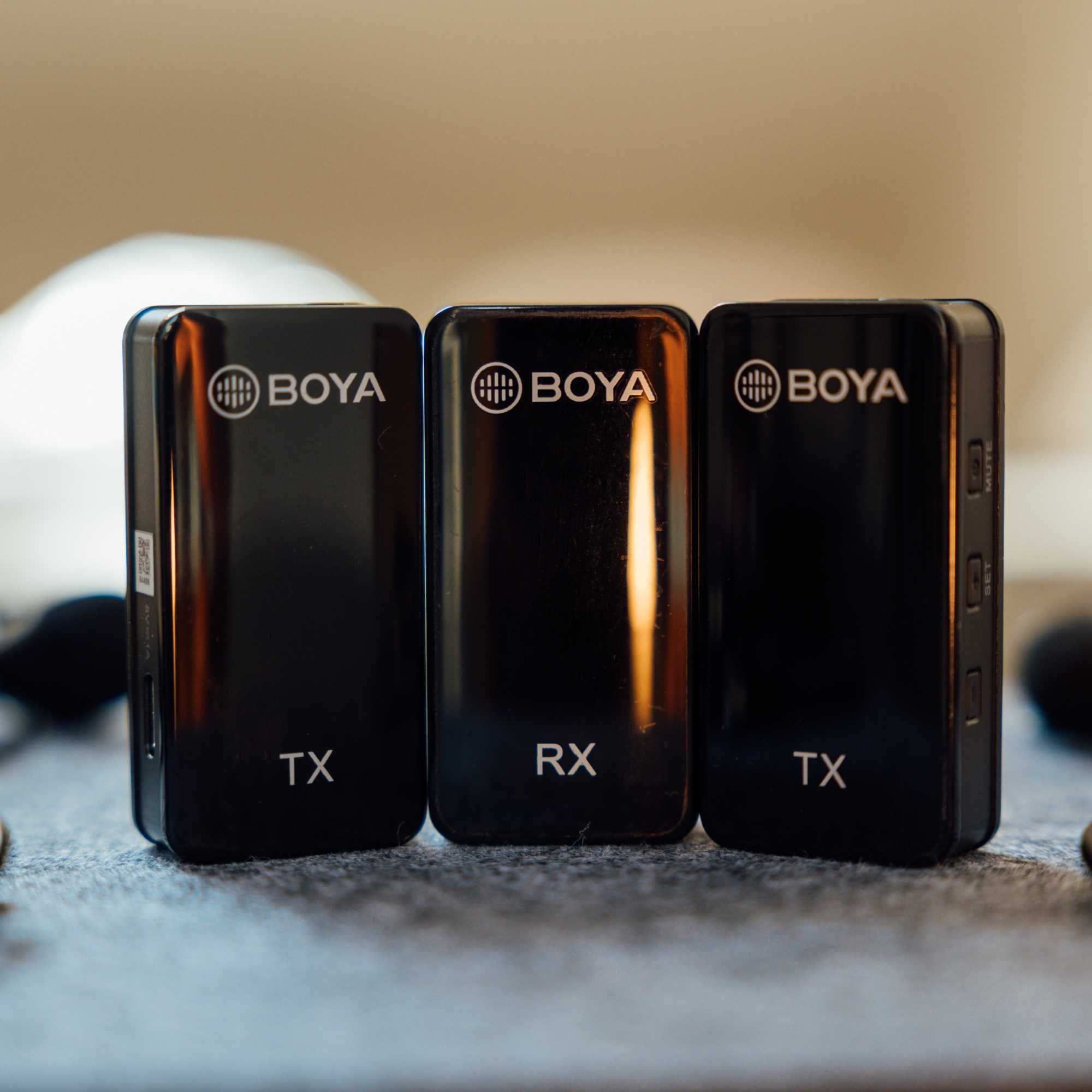 Wireless Mic Boya BY‑XM6: 2 transmissores e 1 recetor