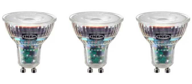 8 Lâmpadas LED GU10 IKEA, iluminação regulável s/fios *4€*