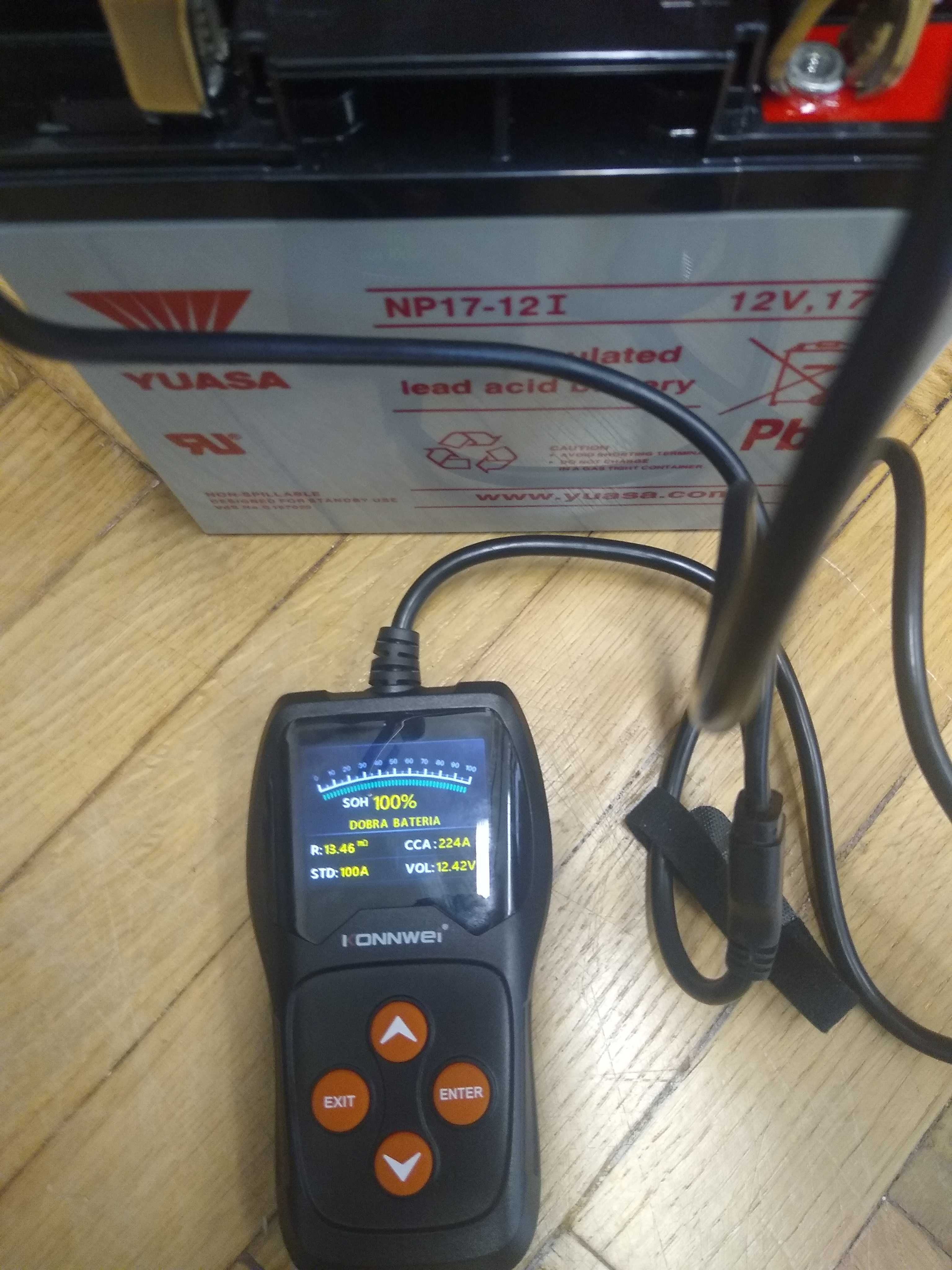 Nowy akumulator ołowiowy AGM Yuasa NP17-12I, AGM 12V, 17Ah