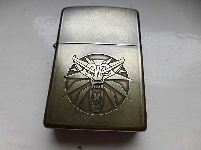 Super Zapalniczka Benzynowa Zippo Mosiężna Wiedźmin The Witcher Custom