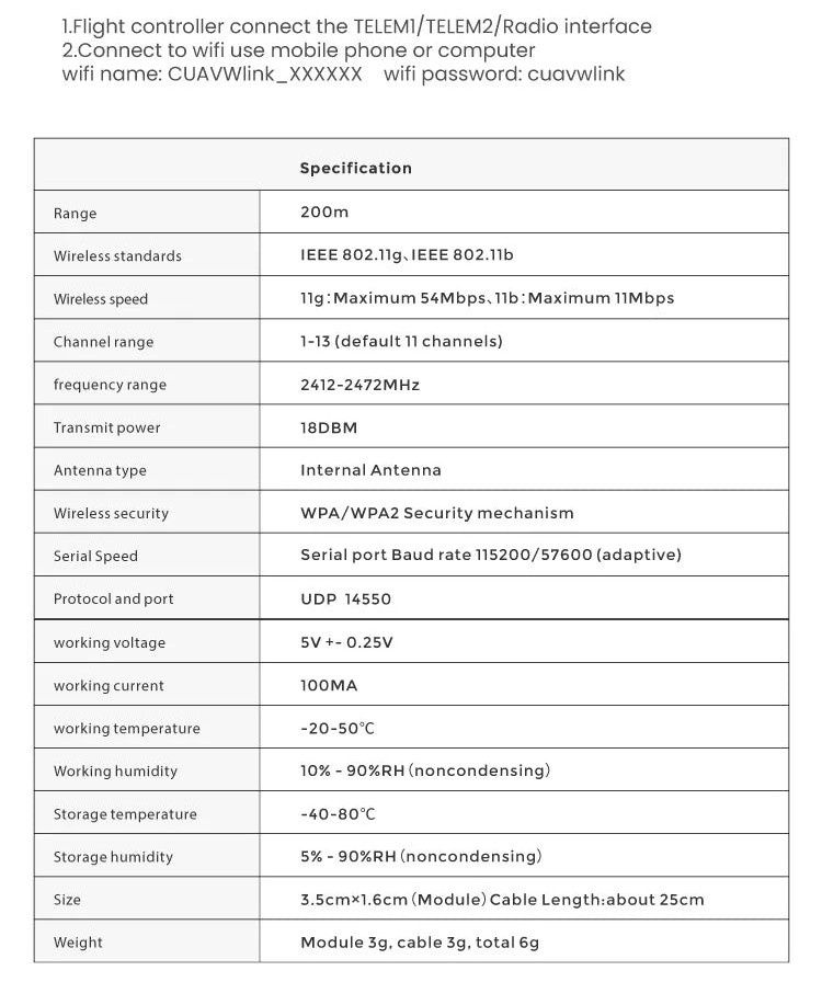 Модуль  телеметрії WIFI CUAV PW-LINK