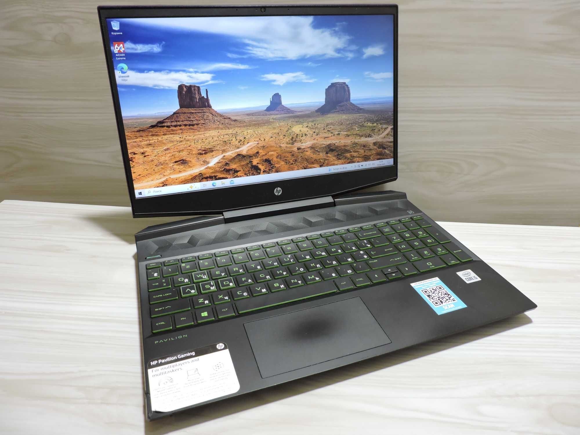 HP Pavillion /15.6 FHD IPS/I5 10300H/16GB/SSD 512Gb/UHD/подсветка