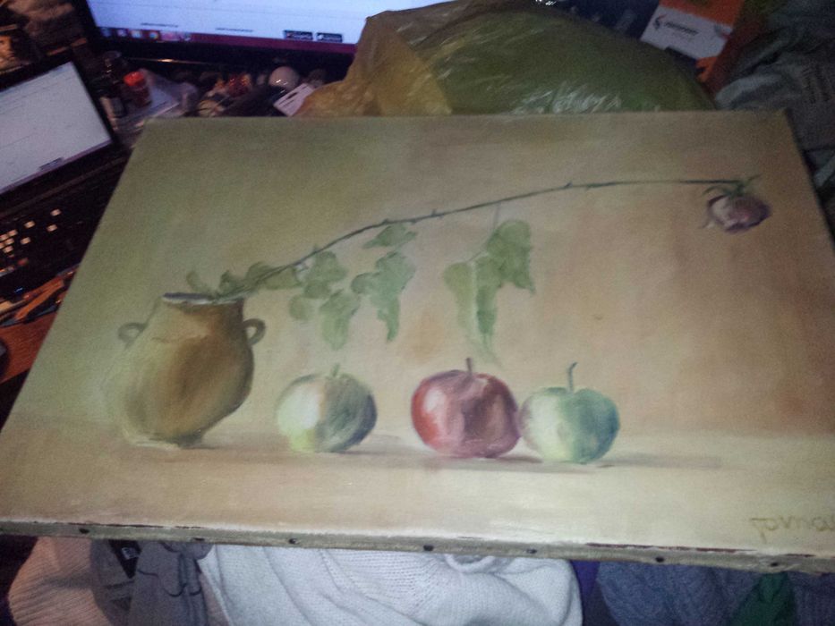 obraz natura owoce, lata PRL