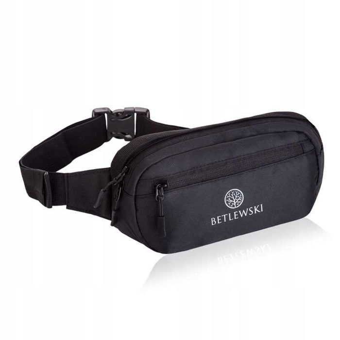BETLEWSKI Nerka Sportowa Materiałowa Saszetka Biodrówka Lekka Logo