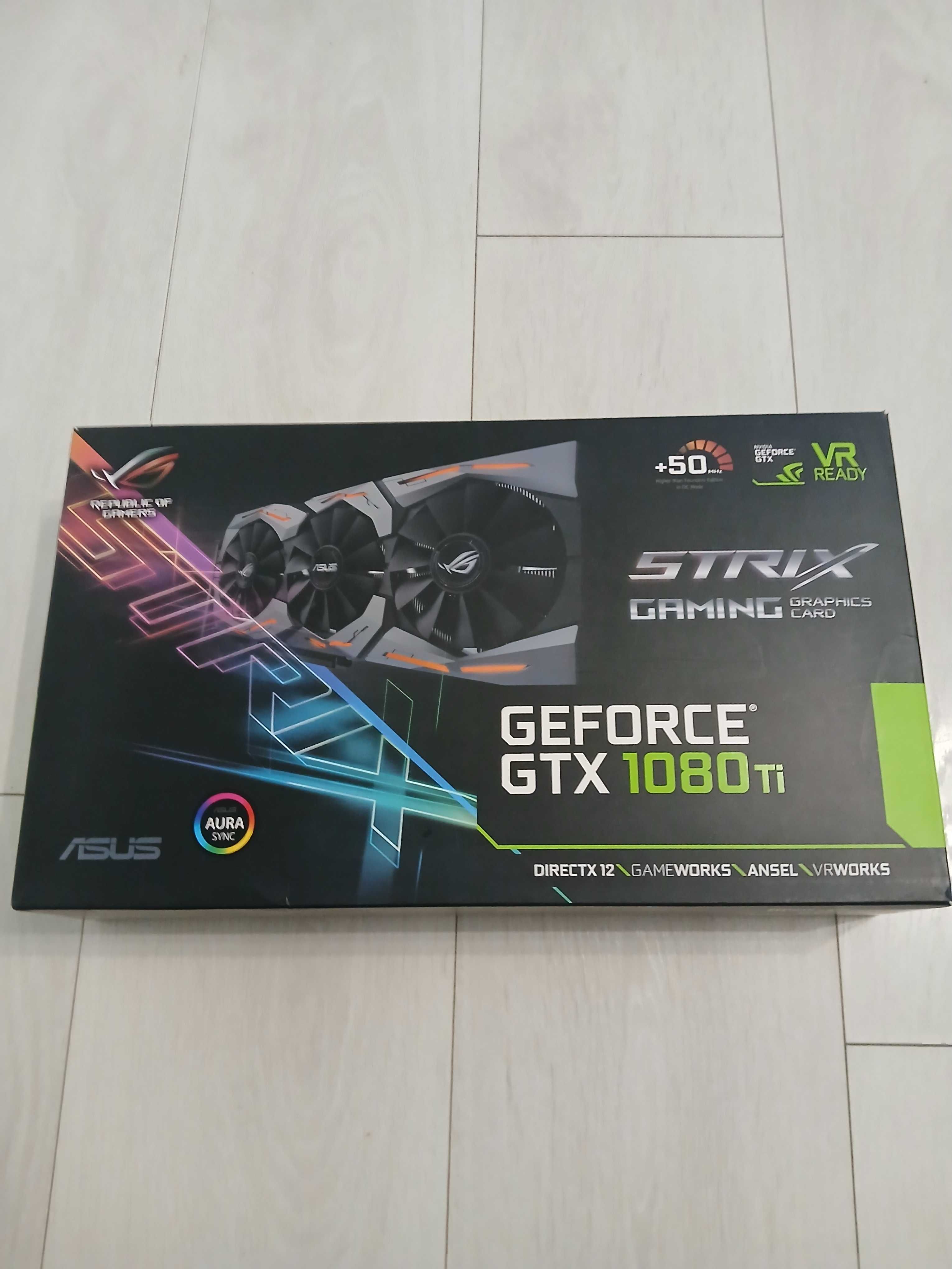 Karta graficzna ASUS ROG STRIX GeForce GTX 1080 Ti 11GB stan idealny.
