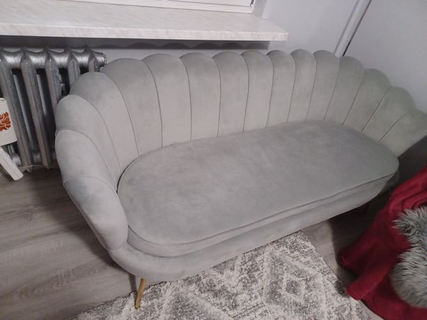 Sofa kanapa muszelka nowoczesna szara