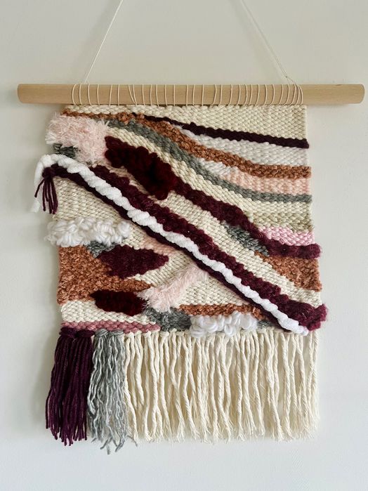 Makatka makrama gobelin ozdoba na ścianę