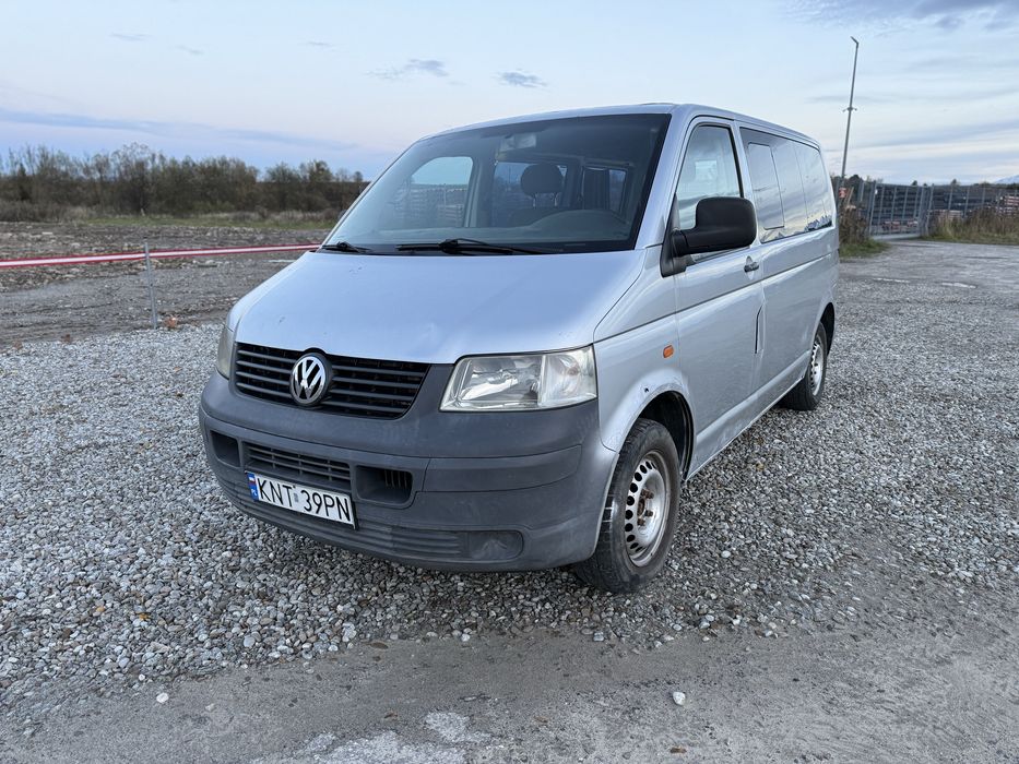 Vw T5 130km transporter hak klima 5 osobowy