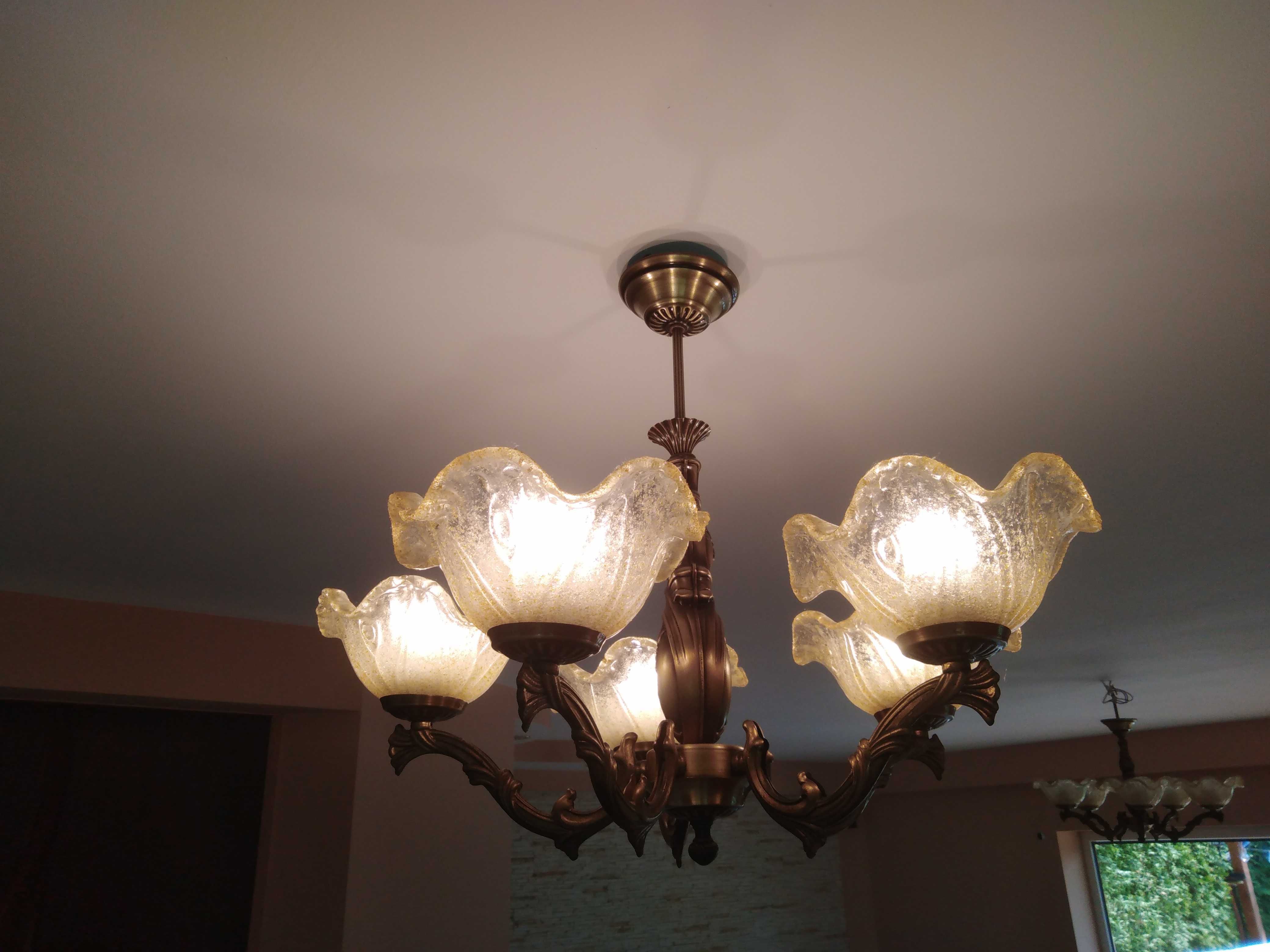 Lampa sufitowa stare złoto