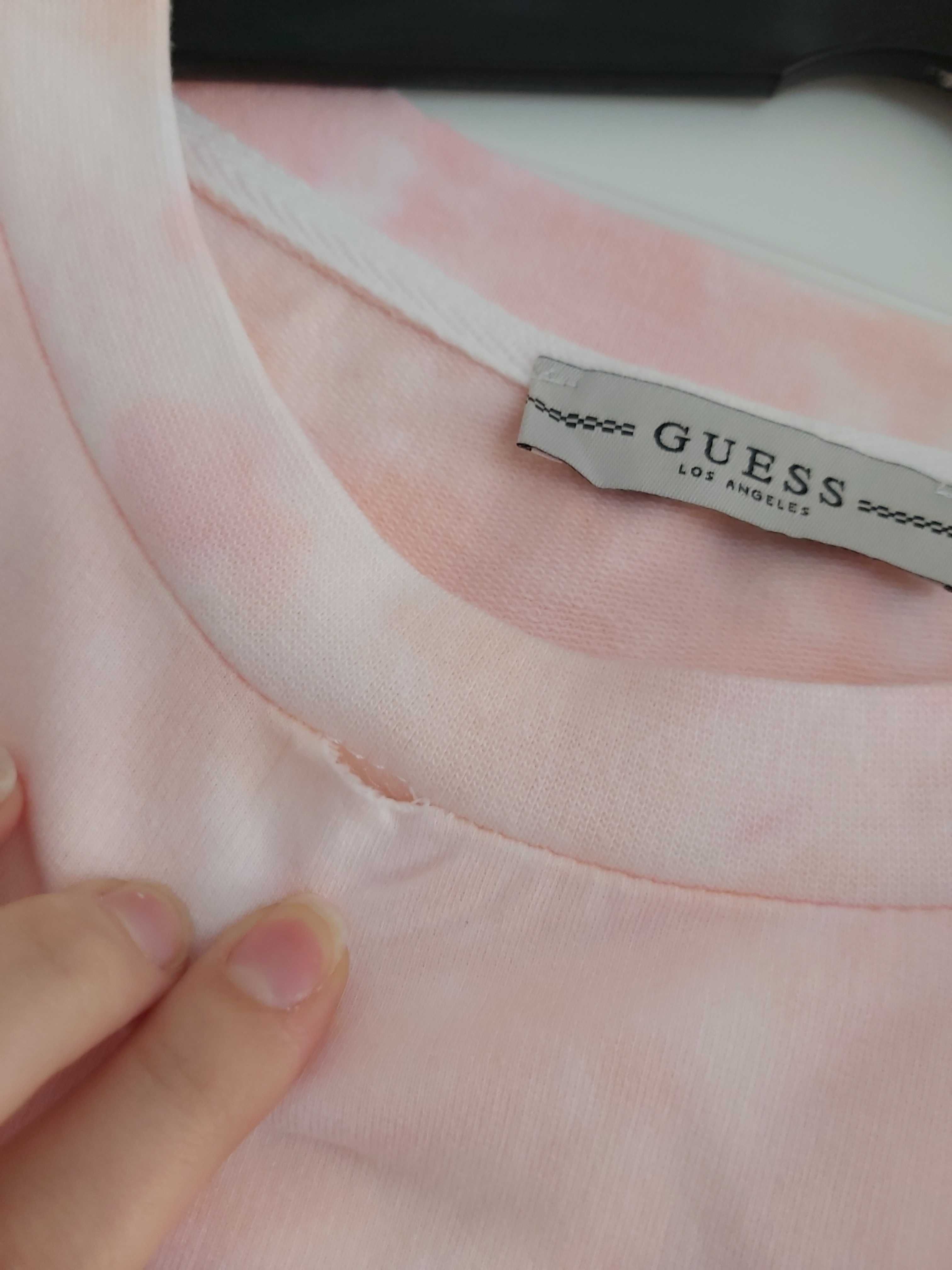 SP NOWA krótka bluza GUESS brzoskwinia S top sweter peach ombre