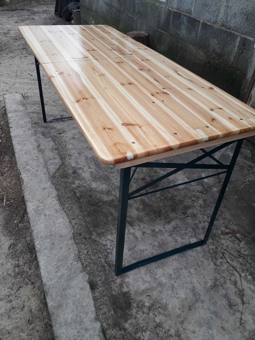 Stół ogrodowy 180x70 wysokość 75 cm blat stołu drewno świerkowe