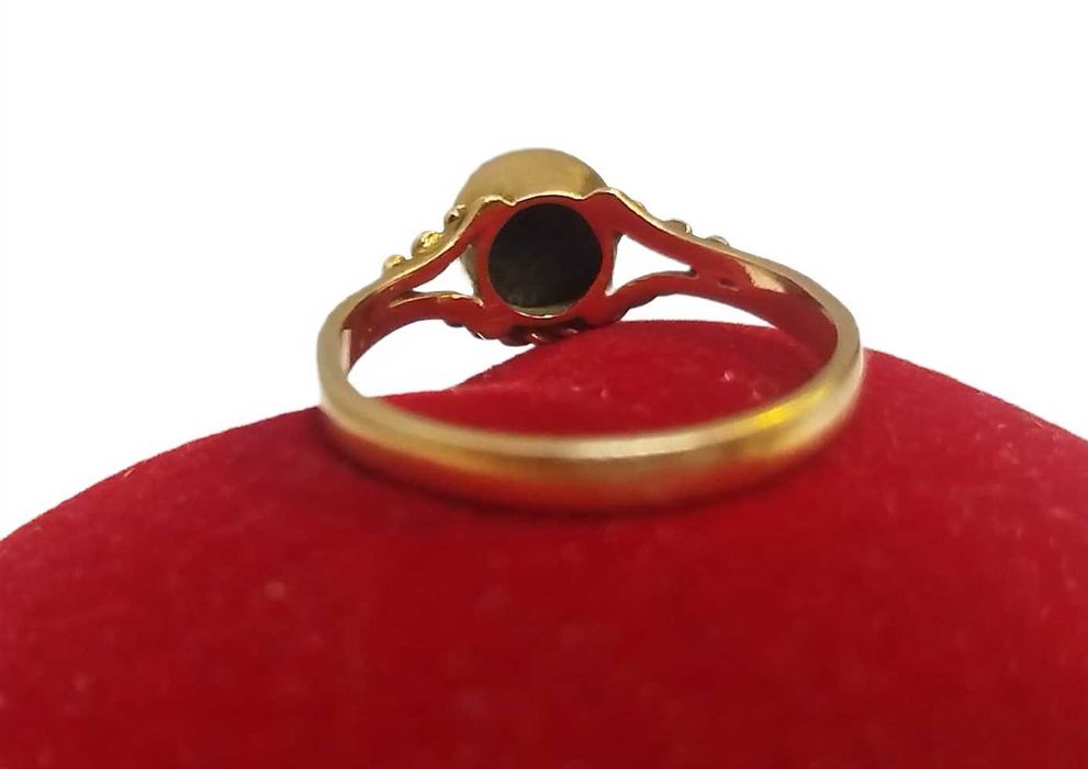 Ponadczasowy złoty pierścionek kocie oko Proba 585 2,07G Rozmiar 15