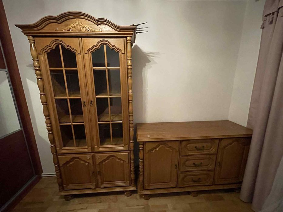 Meble - witryna i komoda drewniane