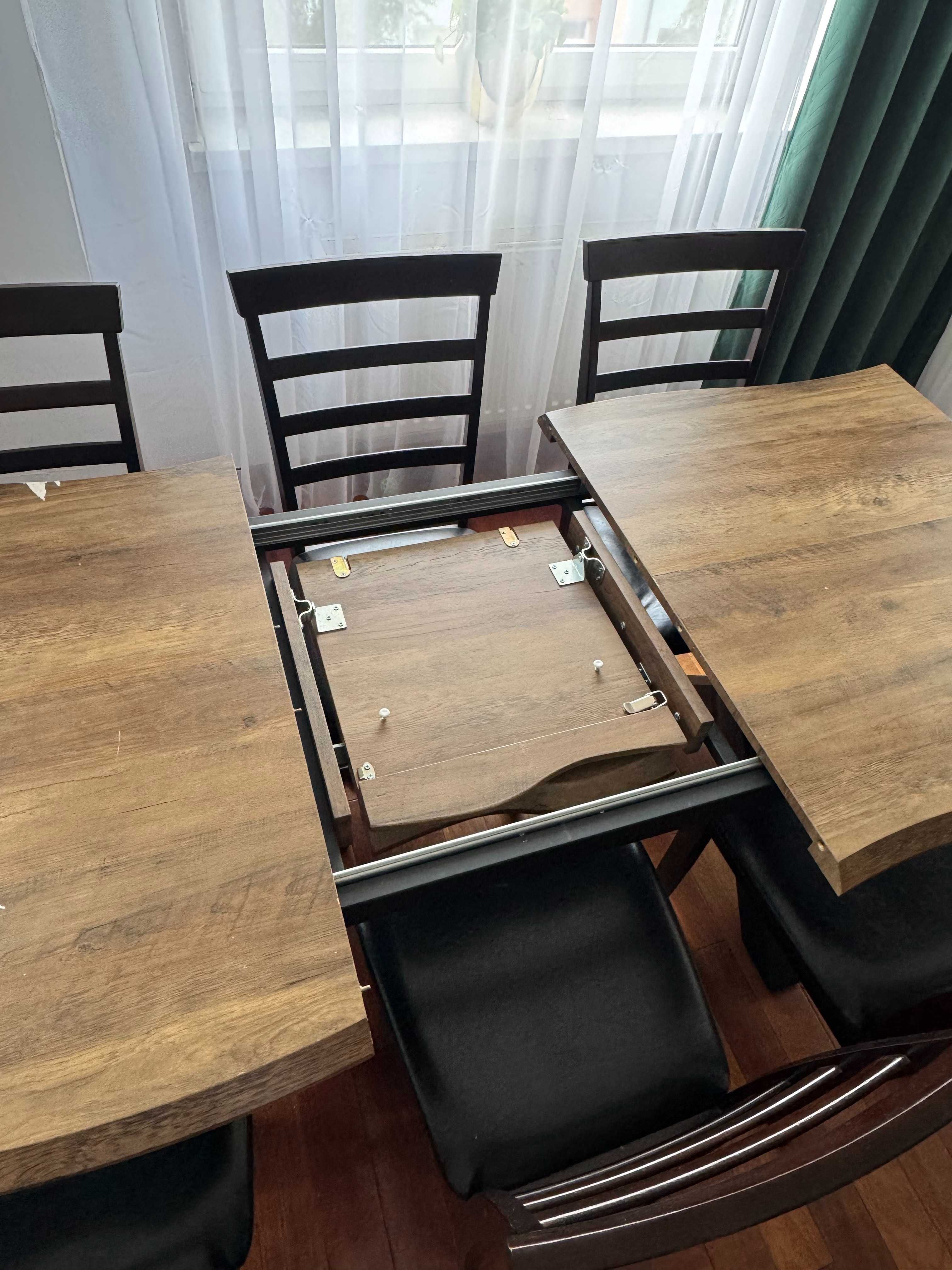 Duży stół rozkładany + krzesła x6 GRATIS