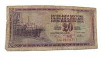 Stary Banknot kolekcjonerski 20 Dinarów 1978 Jugosławia