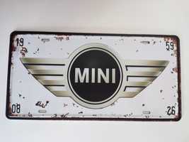 Placa metal Mini Cooper - Estilo Vintage