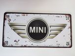 Placa metal Mini Cooper - Estilo Vintage