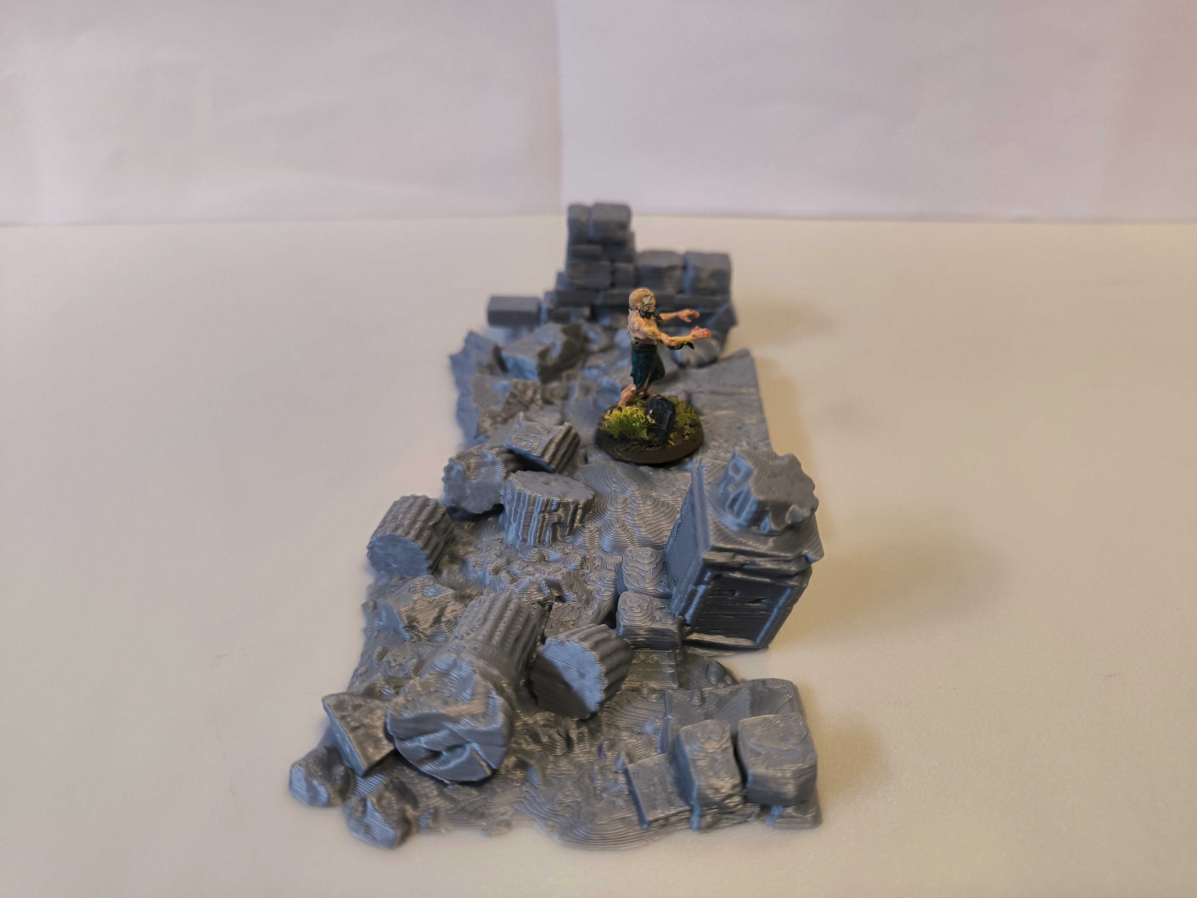 Zrujnowana droga zakończenie drogi RE1 (Lost City) RPG D&D Diorama