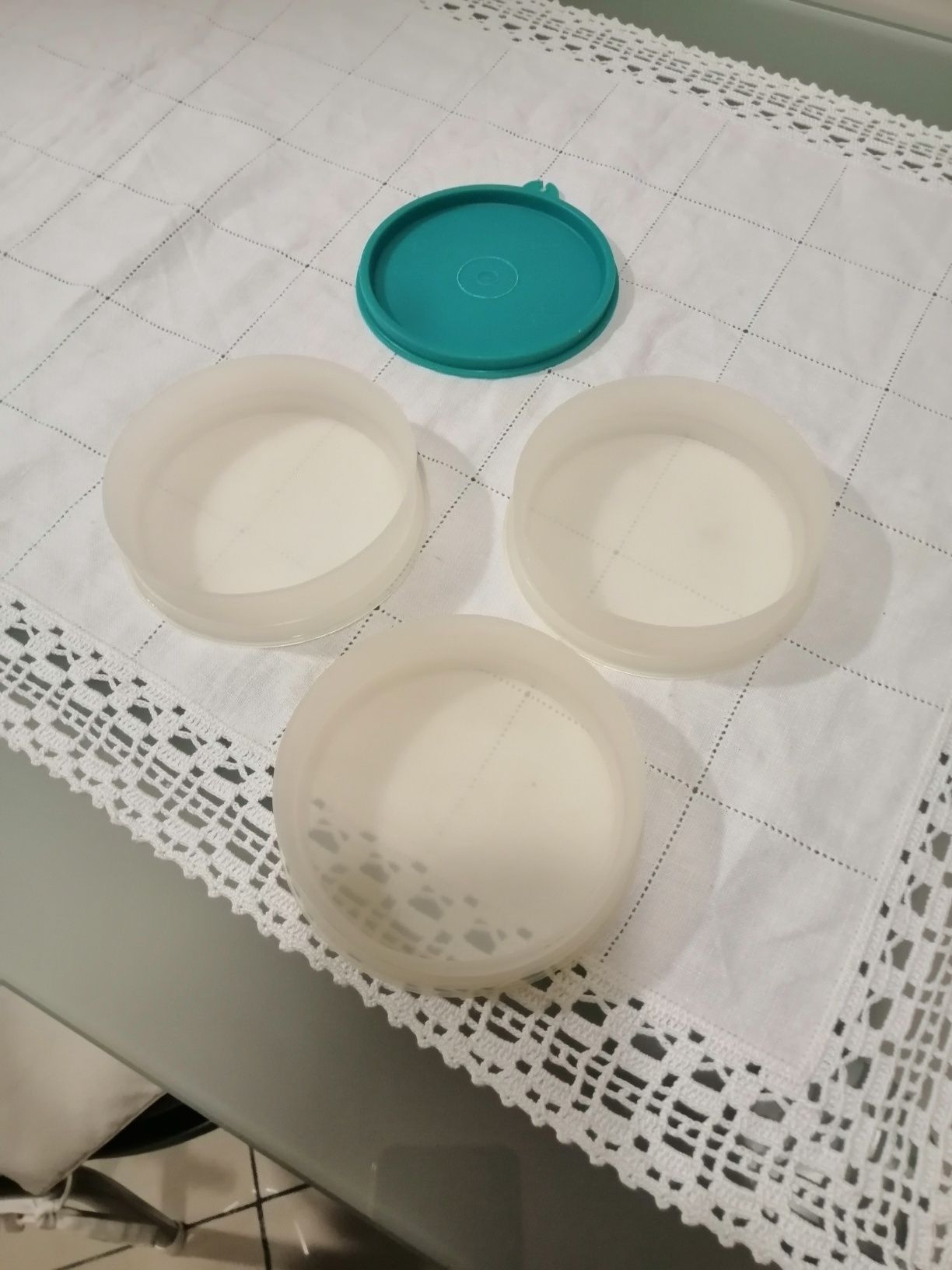 Conjunto Espaciais Pequeno da Tupperware + Caixas de hambúrguer 
Capac