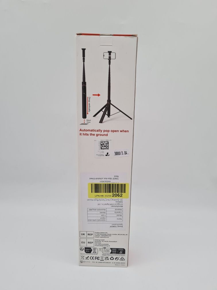 168 cm Selfie Stick z auto otwieraniem statyw do telefonu z pilotem