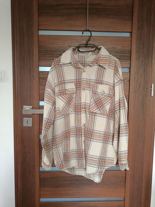 Bluza house koszula koszulowa kurtka ciepła krata M L
