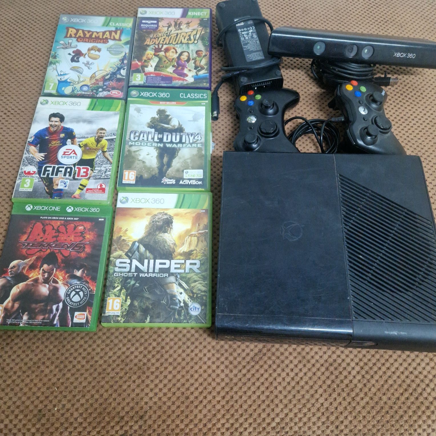 Xbox 360 kinect + gry i osprzęt