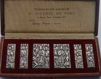 Medalhas em Prata Miniaturas dos Painéis de São Vicente em Estojo