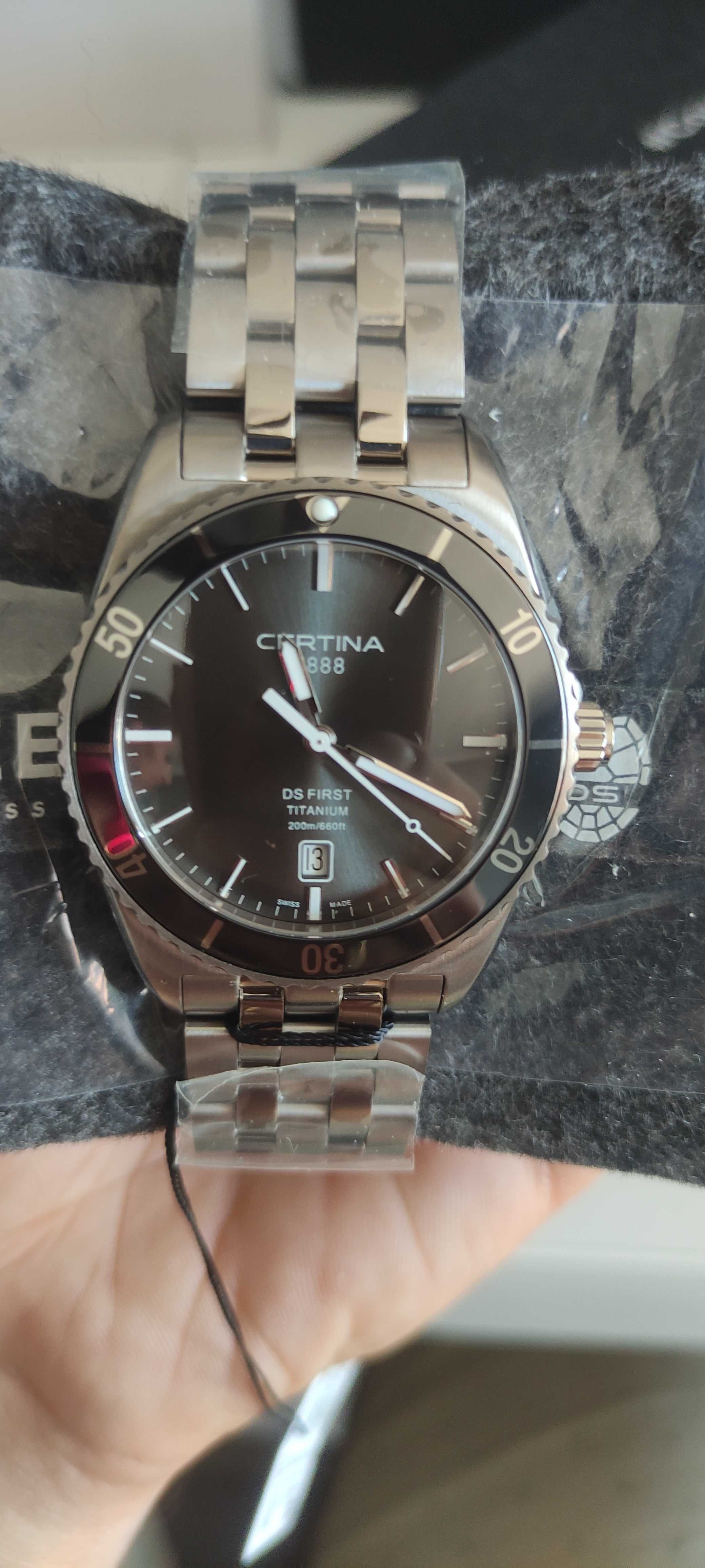 Piękna Nowa Certina DS FIRST Ceramic TITANIUM.