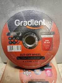 Отрезной круг по металу Gradient 125*1,2  и 1мм, 10 грн./шт.