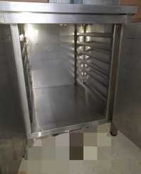 Bancada de Inox com guias para tabuleiros